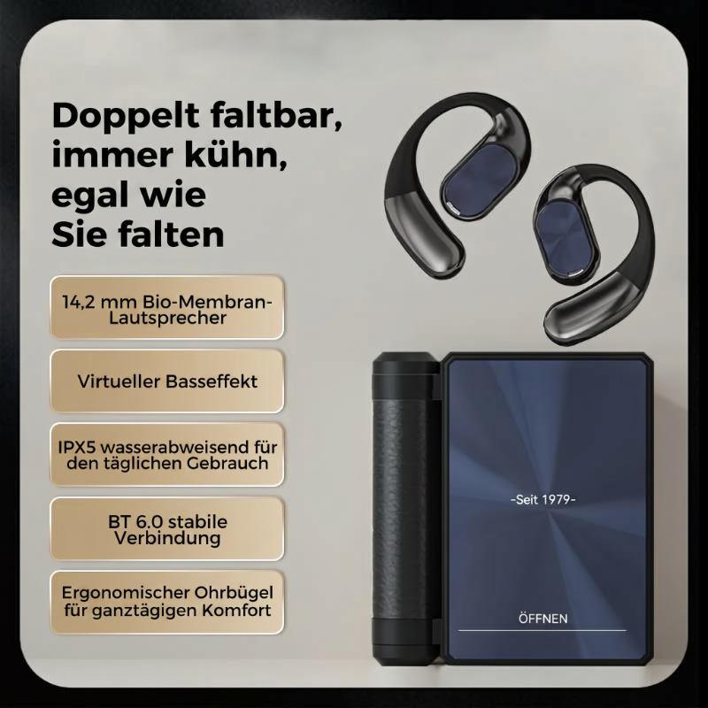 ⏰️Letzter Tag für kostenlosen Versand⌛️🎧Kabellose Kopfhörer mit Noise-Cancelling – 145h Spielzeit, Bluetooth 6.0 & IPX5 Sport-Zertifizierung 🚀✨