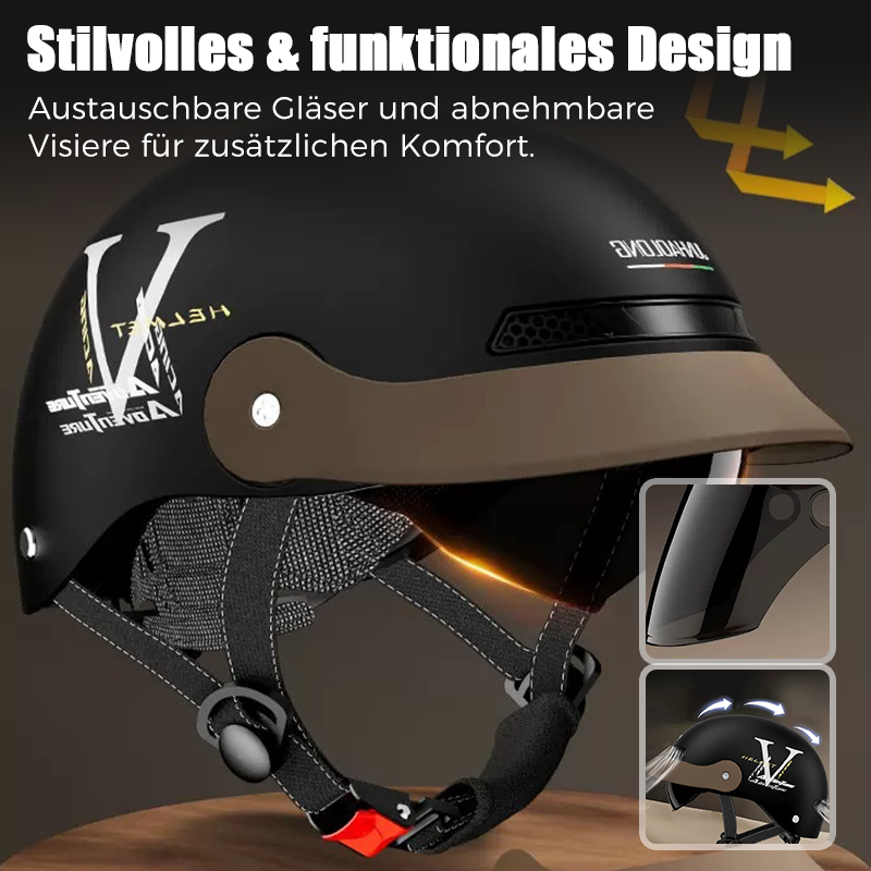 ⏳Begrenzte Zeit 60% Rabatt💥🛡️Atmungsaktiver, leichter und stoßfester Motorradhelm🏍️