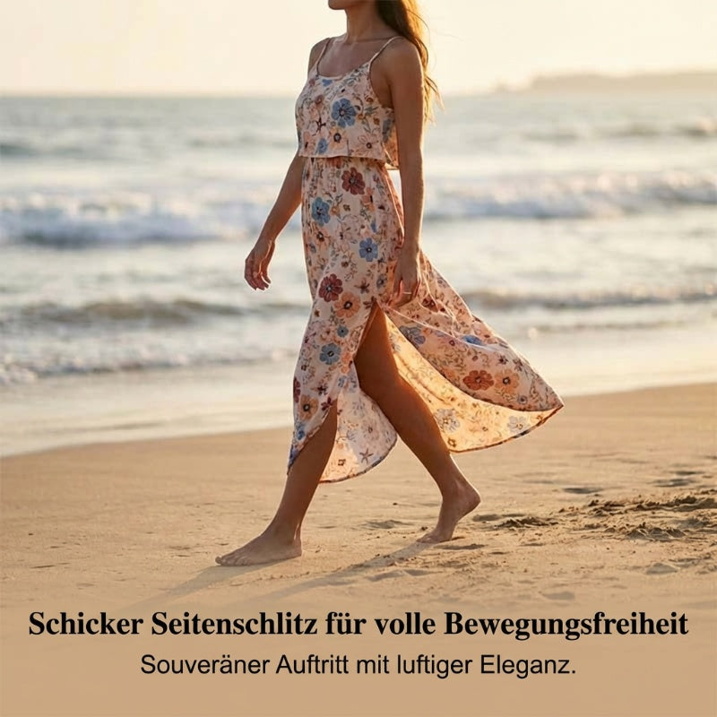 👗🌸 Damen-Midikleid in Batik-Optik mit Spaghettiträgern – 50% RABATT! Boho-Chic, leicht & perfekt für Sommer, Strand oder festliche Anlässe 🏖️