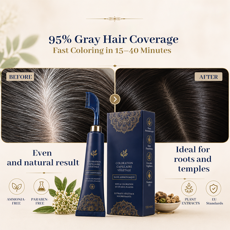 🌿✨ JETZT 50 % RABATT! !✨🌿 Natürliche Haarfarbe-Kamm für den Heimgebrauch