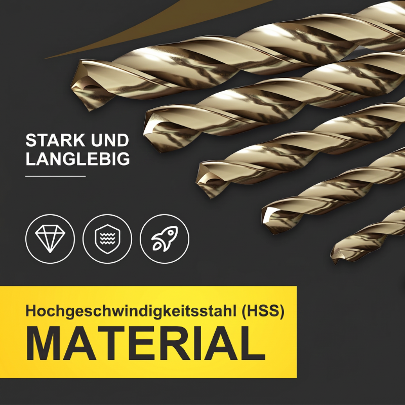 🔥Nur für kurze Zeit: 50 % Rabatt!🔧 Hocheffizientes Werkzeug, das von erfahrenen Handwerkern geschätzt wird! Direkt vom Hersteller: 99-teiliges Set titanbeschichteter Bohrer.