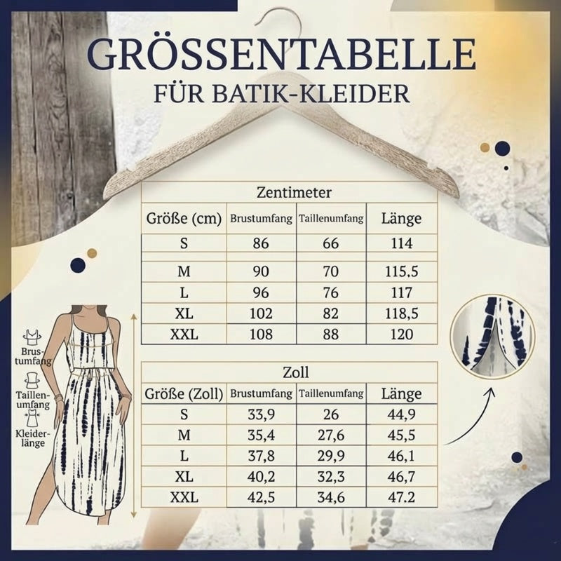 👗🌸 Damen-Midikleid in Batik-Optik mit Spaghettiträgern – 50% RABATT! Boho-Chic, leicht & perfekt für Sommer, Strand oder festliche Anlässe 🏖️