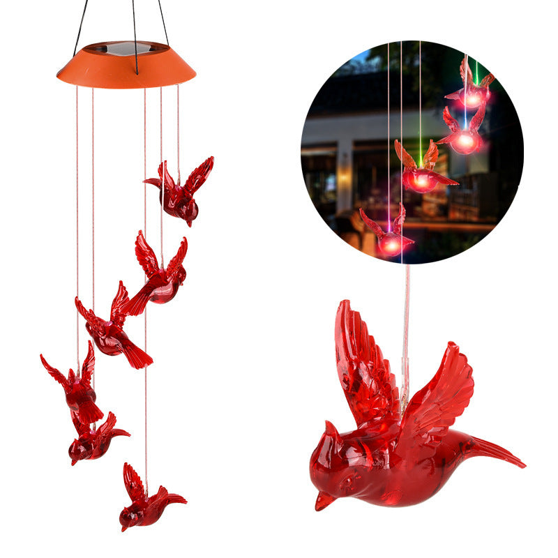 🦋✨ 50% RABATT! Kreative Solar-Windspiele mit Vogeldesign – Verschönern Sie Ihren Garten mit magischem Licht & sanftem Klingen ✨