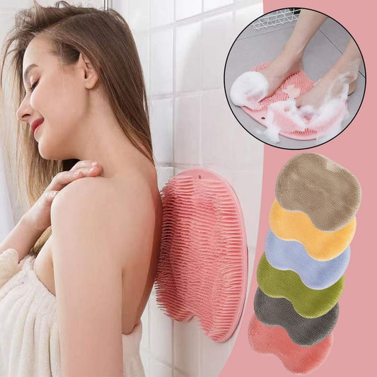 🚿 50% RABATT! 🦶 Dusche Fuß- und Rückenschrubber Massagekissen – Rutschfest, beidseitig & tiefenreinigend – perfekt für die sanfte Ganzkörperpeeling unter der Dusche 🧼