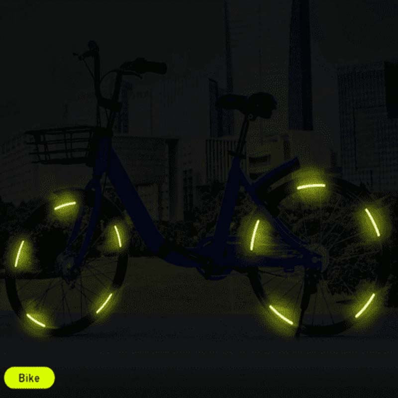 🚲🔧 66% RABBAT! Universellt Reflekterande Däckklistermärke – Ökar Synligheten, Säkerhet & Stil för Cykel, Barnvagn & Mer ✨