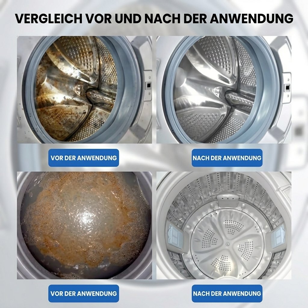 【 🔥Über 60.000 Packungen verkauft!!】🏆 🎁Waschmaschinen-Reiniger, 12 Tabletten, reinigt Trommel & entfernt Tierhaare, beseitigt Gerüche🧼✨