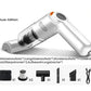 ⏳Zeitlich begrenztes Sonderangebot⏰ Kabelloser Handstaubsauger – 10000 Pa, 120 W, 400 g. 4000-mAh-Akku, 30 Min. Laufzeit. Waschbarer HEPA-Filter. Inkl. Bürste & Breitmauldüse. Weiß/Schwarz/Dunkelgrün ⚡
