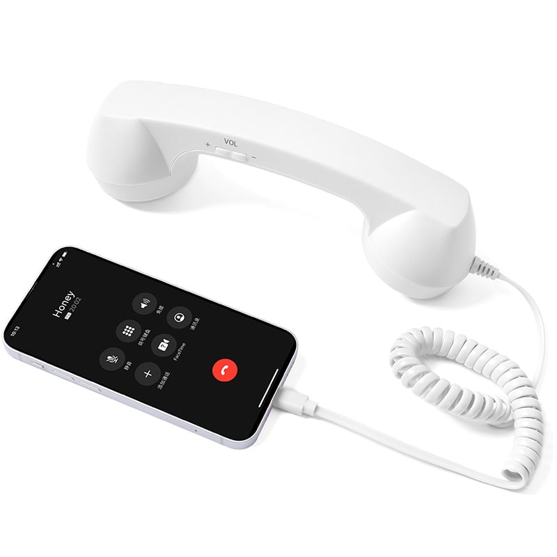 🎄Weihnachtsangebot📞Retro-Telefonhörer für iPhone & Android – Vintage-Hörer mit Typ-C, HD-Mikrofon & Lautsprecher