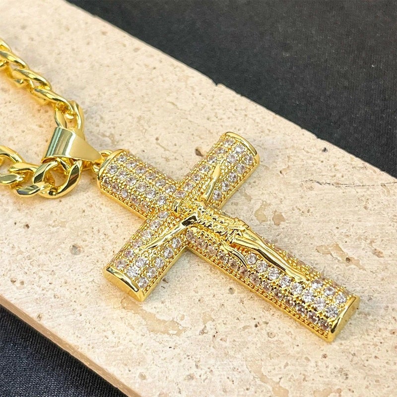 ✝️✨ 50% RABATT! Jesus-Kruzifix-Anhänger-Halskette – Zeitloser Glaube, elegantes Design & perfektes Geschenk 🎁