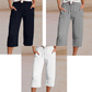 👖✨ Leichte Damen-Capri mit Falten & verstellbarem Bund – 50% RABATT! Premium-Qualität für den Alltag