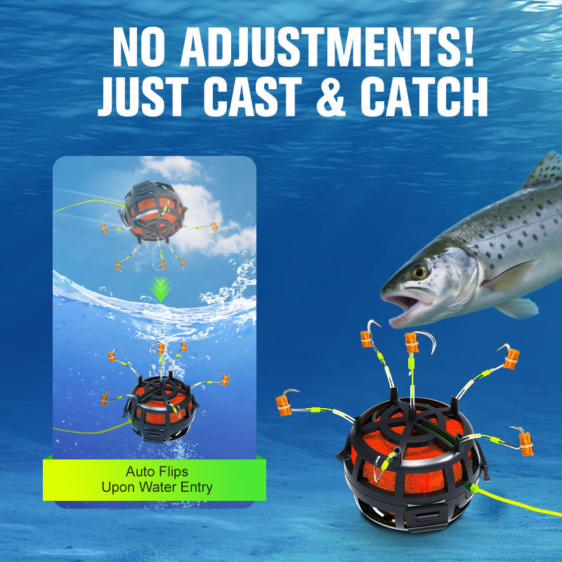 🔥 50 % RABATT! 🎣✨ 360° Schwimmender Köderkäfig-Angelhaken – Effektiv & langlebig 🐟💥