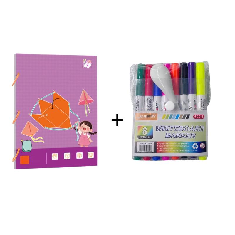 🔥Letzter Tag 50% REDUKTION👶📐Ziehschnur 3D-Geometrie Lernbuch
