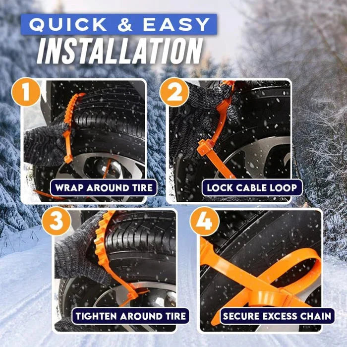 ❄️Zeitlich begrenzte Preissenkung🚗Haben müssen- Rutschfeste Autoreifen-Schneeketten