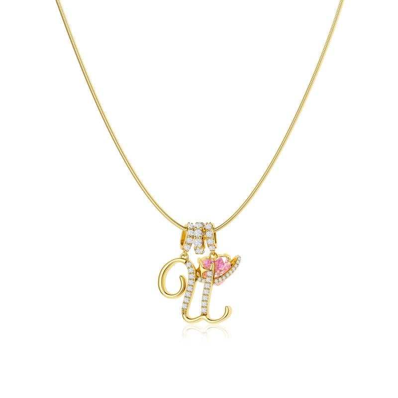 💖 LETZTER TAG – 50 % RABATT ✨ 3-lagige Anhänger-Halsketten mit Initialen A-Z 🎀 | Personalisiert & elegant
