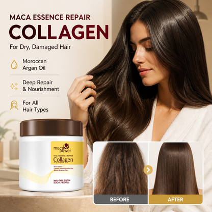 🔥 MEHR KAUFEN, MEHR SPAREN! 🔥 Kollagen Haarmaske mit Arganöl – Tiefenpflege für trockenes & strapaziertes Haar