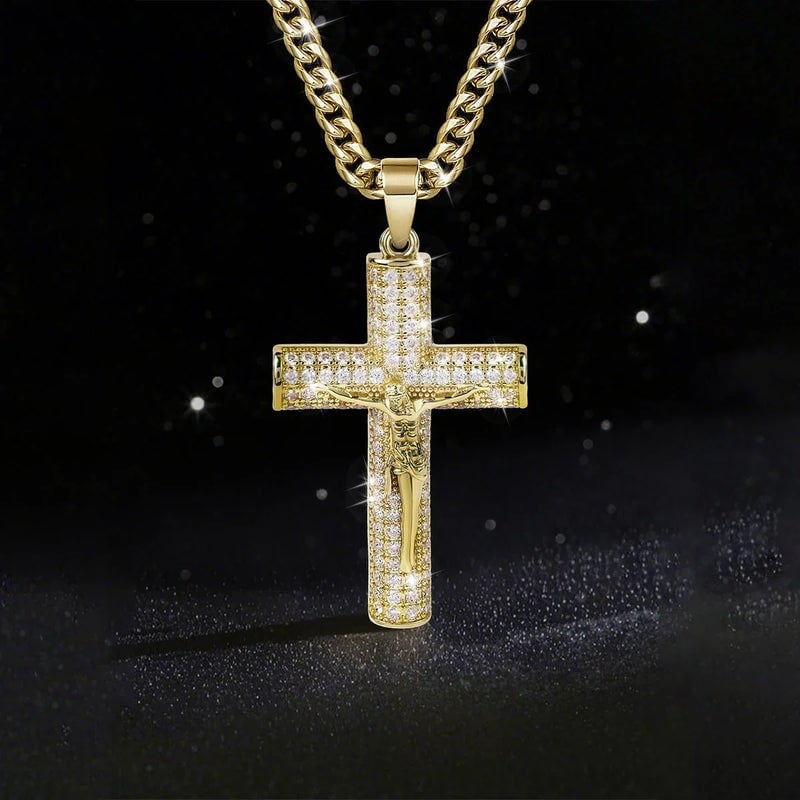 ✝️✨ 50% RABATT! Jesus-Kruzifix-Anhänger-Halskette – Zeitloser Glaube, elegantes Design & perfektes Geschenk 🎁
