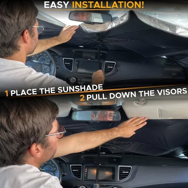 🚗🔥 SOMMERSCHLUSSVERKAUF BESTSELLER ONLINE! Faltbarer Auto-Sonnenschirm – Blockiert Hitze & UV-Strahlung 💯✨
