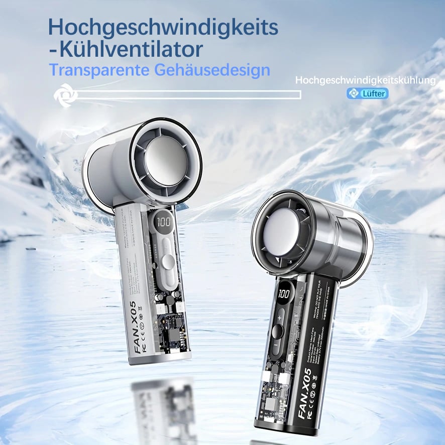 🤖💨 Transparenter Mini-Ventilator im Mecha-Stil – 50% RABATT! Kompakt, futuristisch & perfekt für Schreibtisch, Gaming oder Reise ✨