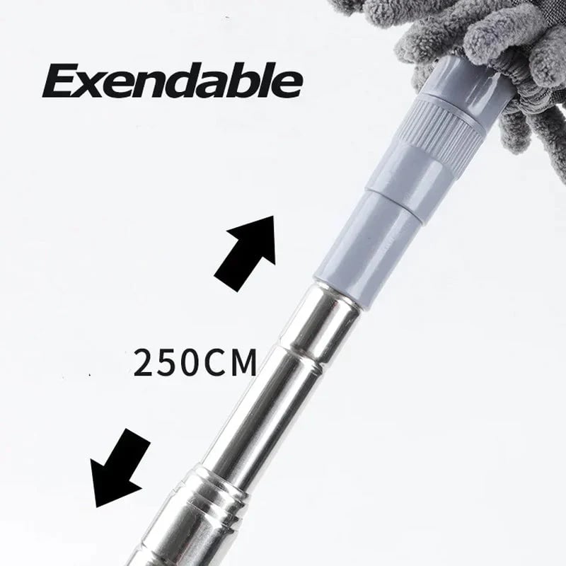 🧹Teleskop-Staubwedel mit flexiblem Mikrofaser-Kopf für Decken und schwer erreichbare Stellen