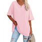 👕📢 50% RABATT! Lässiges, locker sitzendes Damen-T-Shirt mit V-Ausschnitt – Bequem, luftig & vielseitig – Perfekt für Alltag, Freizeit & warme Tage ✨
