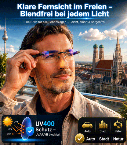 👓 50% RABATT! ✨ Intelligente Autofokus-Brille – Jena-Optik-Technologie, TÜV-geprüft & Blaulichtschutz – Ideal für Kurz‑, Weit‑ & Alterssichtigkeit 🇩🇪
