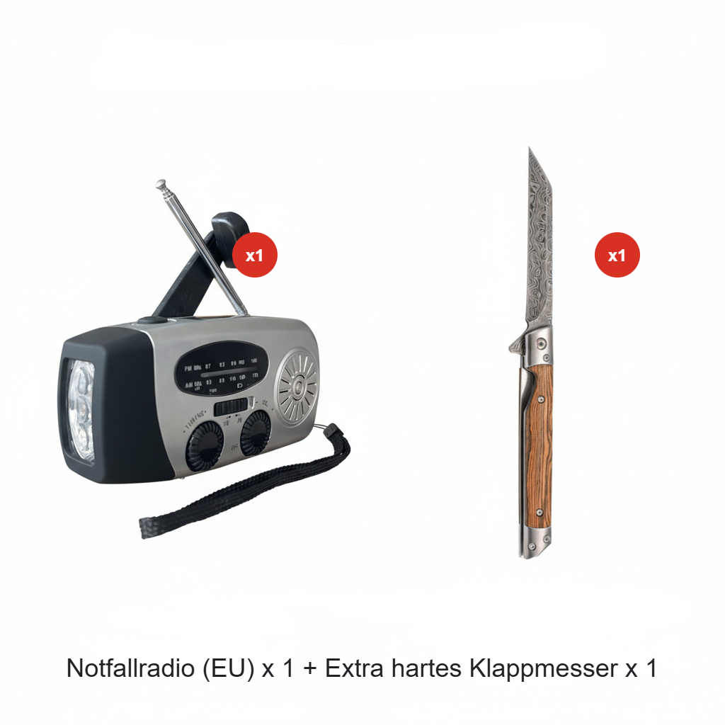 📻 50 % Rabatt ! Solar-Kurbelradio für Notfall & Outdoor – Nie ohne Strom und Empfang! 🔦 Solar & Handkurbel, helle LED-Taschenlampe, USB-Notladung 🔋