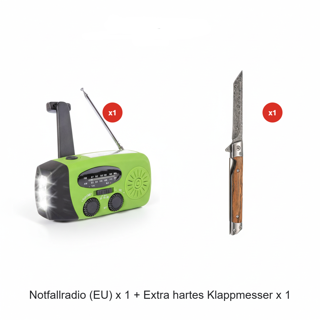 📻 50 % Rabatt ! Solar-Kurbelradio für Notfall & Outdoor – Nie ohne Strom und Empfang! 🔦 Solar & Handkurbel, helle LED-Taschenlampe, USB-Notladung 🔋