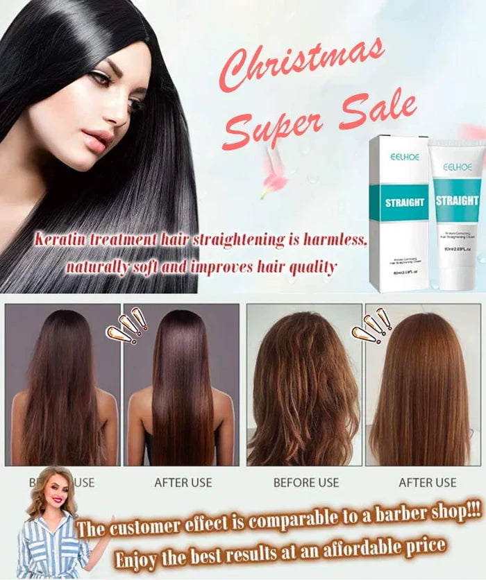 🔥Heißer Verkäufer 50% Rabatt💆‍♀️ KAUFEN 2 ERHALTEN 3! ✨ Seiden- und Keratin-Haarglättungscreme - Professionelle Frizz-Kontrolle mit Hitzeschutz für Geschmeidiges & Glänzendes Haar bis zu 48H 🌟🧖‍♀️