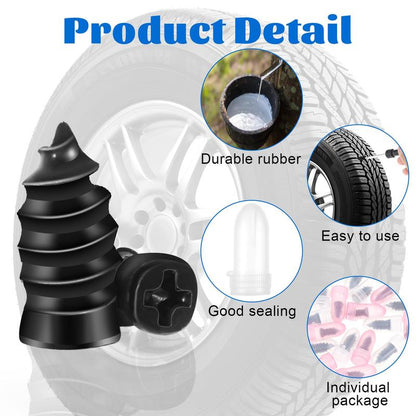 🚗 50% RABATT! 🔧 60-teiliges Reifen-Reparatur-Stopfen-Set – DIY-Gumminagel-Set für Autos, Motorräder, Lkw & Traktoren – Schnelle & zuverlässige Reifenreparatur bei Pannen – inklusive Werkzeuge für den Notfall – ideal für unterwegs oder die Werkstatt 🛞