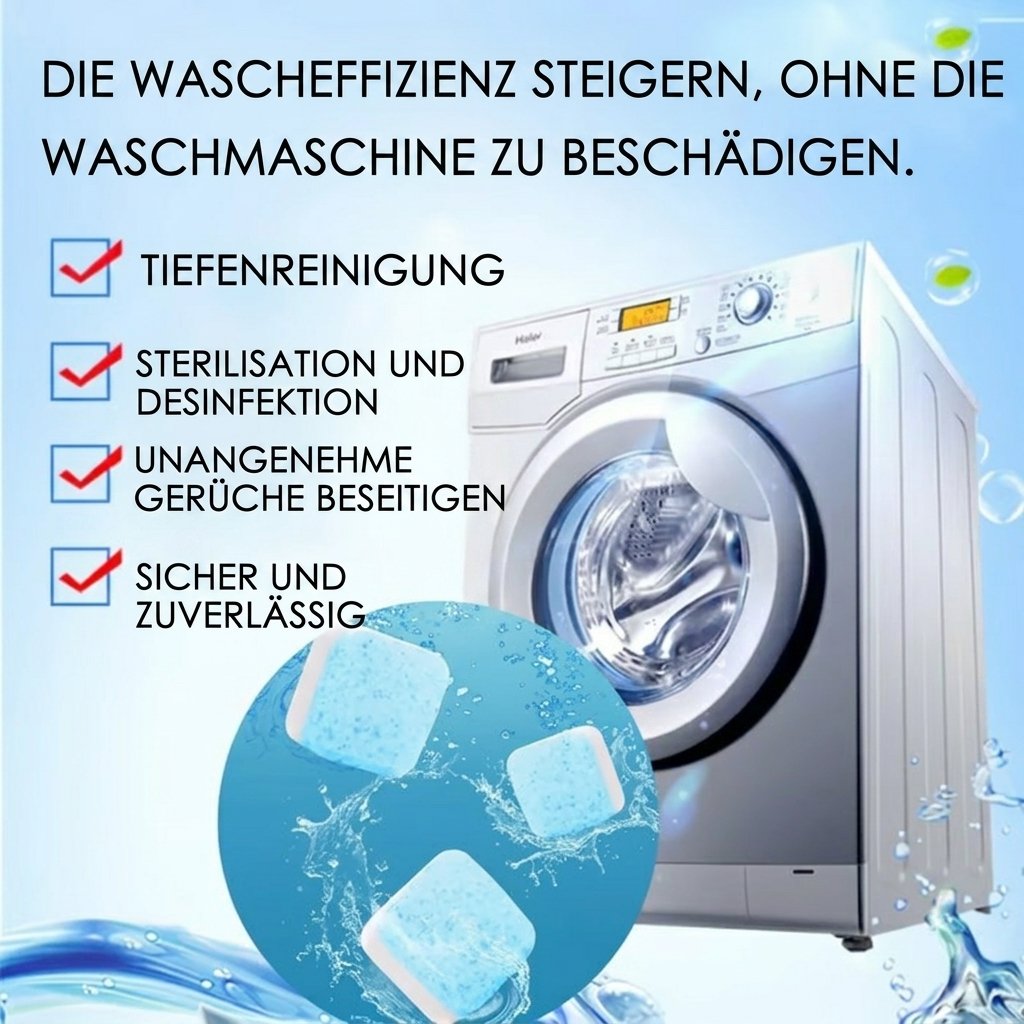 【 🔥Über 60.000 Packungen verkauft!!】🏆 🎁Waschmaschinen-Reiniger, 12 Tabletten, reinigt Trommel & entfernt Tierhaare, beseitigt Gerüche🧼✨