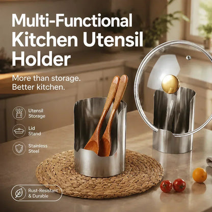 🍳✨ Limitiert – 50% Rabatt! Multifunktionaler Küchenutensilien-Organizer aus hochwertigem Edelstahl – Vertikales, platzsparendes Design, ölbeständig & leicht zu reinigen – Ideal für Löffel, Schöpfer, Schneebesen & Messer 🔥