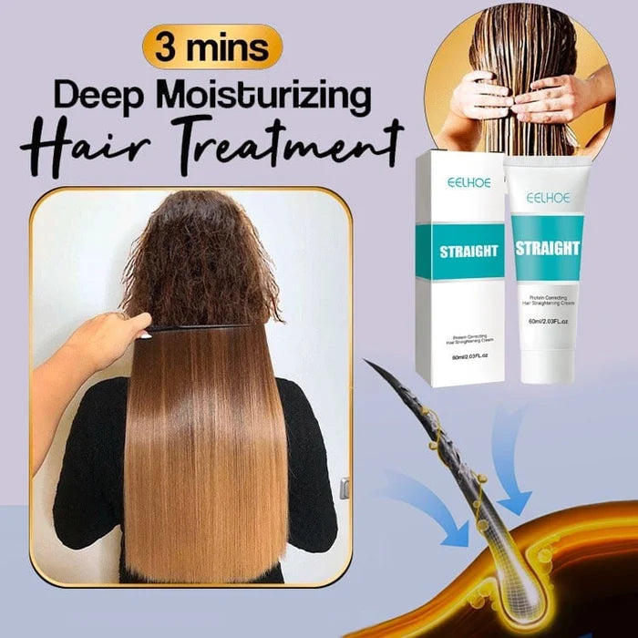 🔥Heißer Verkäufer 50% Rabatt💆‍♀️ KAUFEN 2 ERHALTEN 3! ✨ Seiden- und Keratin-Haarglättungscreme - Professionelle Frizz-Kontrolle mit Hitzeschutz für Geschmeidiges & Glänzendes Haar bis zu 48H 🌟🧖‍♀️