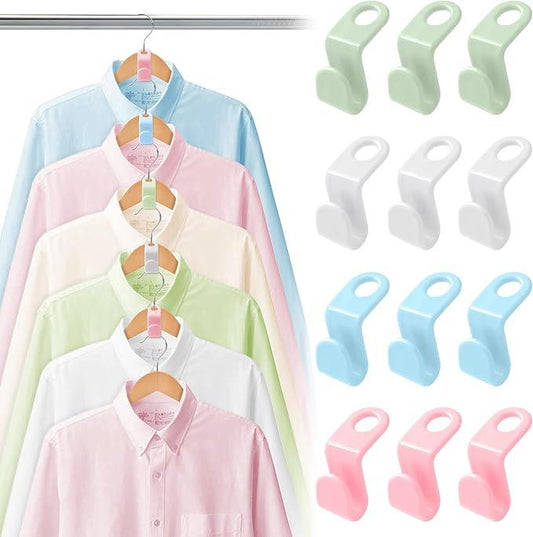 ❄️Sommerfrische 50 % Rabatt!👚Platzsparende Kleiderbügel-Verbinder – Intelligente Bügelhaken für mehr Schrankplatz und ordentlichere Kleiderorganisation
