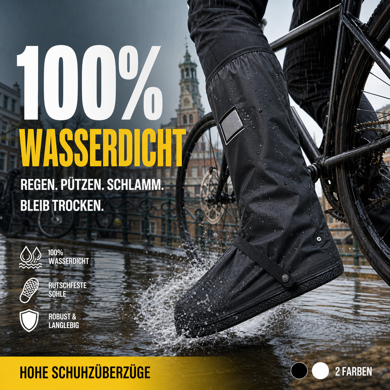 ✨50 % RABATT!👢☔ Wiederverwendbare Überschuhe – 100% wasserdicht, rutschfest & faltbar – für jeden Einsatz! ✨