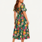 👗⏰ SOMMER HEISSER VERKAUF: 50% RABATT! Geblümtes Smock-Kleid mit eckigem Ausschnitt und Taschen – Bequem, verspielt & perfekt für warme Tage 🌸✨