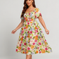 👗⏰ SOMMER HEISSER VERKAUF: 50% RABATT! Geblümtes Smock-Kleid mit eckigem Ausschnitt und Taschen – Bequem, verspielt & perfekt für warme Tage 🌸✨
