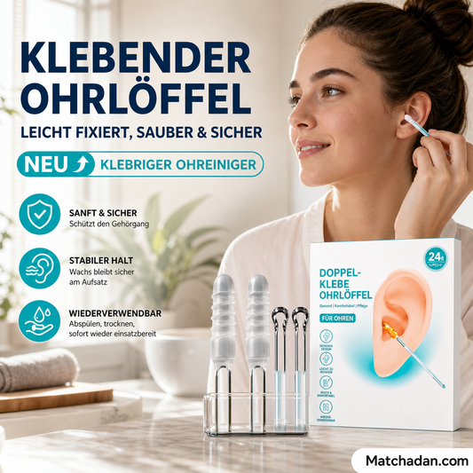 👂✨ 50% RABATT! Selbstklebendes Werkzeugset zum Entfernen von Ohrenschmalz – Sanft, hygienisch & ohne Wattestäbchen – Perfekt für die tägliche Ohrpflege zu Hause 💎