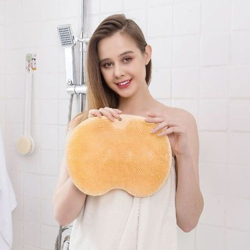 🚿 50% RABATT! 🦶 Dusche Fuß- und Rückenschrubber Massagekissen – Rutschfest, beidseitig & tiefenreinigend – perfekt für die sanfte Ganzkörperpeeling unter der Dusche 🧼
