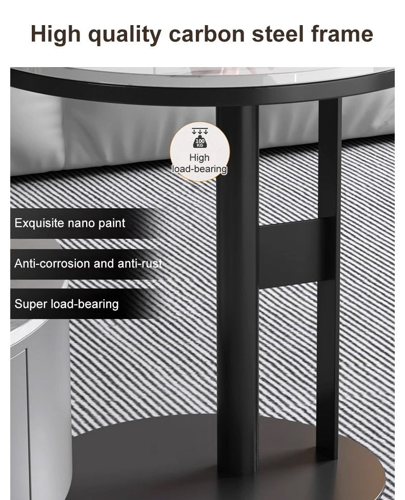 🪑 50% RABATT! C-förmiger Nachttisch & Sofa-Seitentisch – Platzsparendes Design, passt unter Sofa & Bett – Ideal für kleine Räume, Wohnzimmer & Schlafzimmer ✨