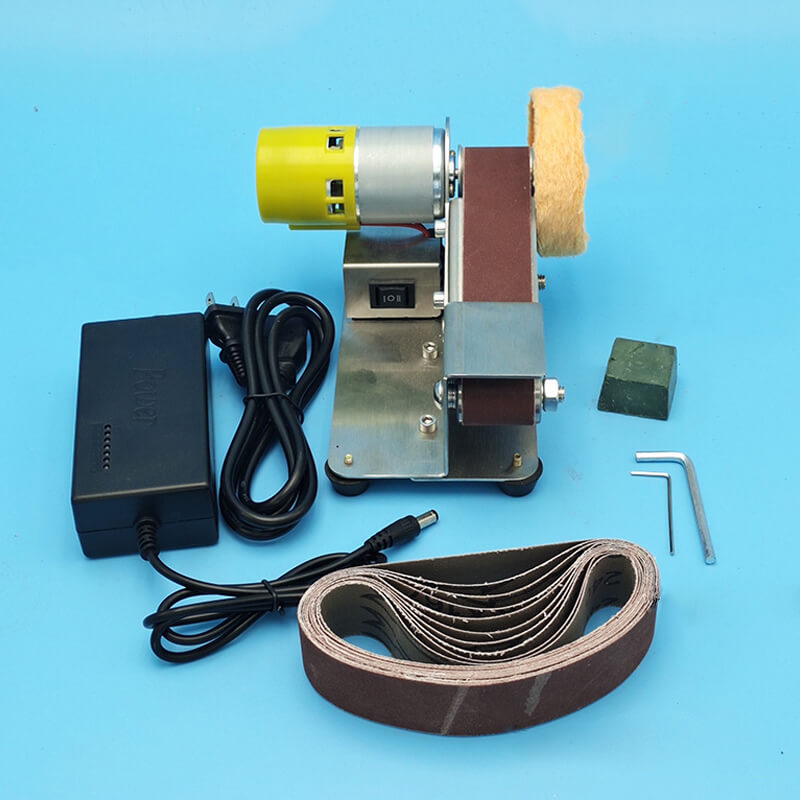 ⚙️🧰 50% RABATT! Mini-Elektrobandschleifer mit Schwabbelrädern – Kompakt, leise & vielseitig – Perfekt für Holzbearbeitung, Modellbau, Messerschärfen & Metallpolitur ✨