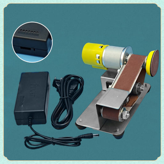 ⚙️🧰 50% RABATT! Mini-Elektrobandschleifer mit Schwabbelrädern – Kompakt, leise & vielseitig – Perfekt für Holzbearbeitung, Modellbau, Messerschärfen & Metallpolitur ✨