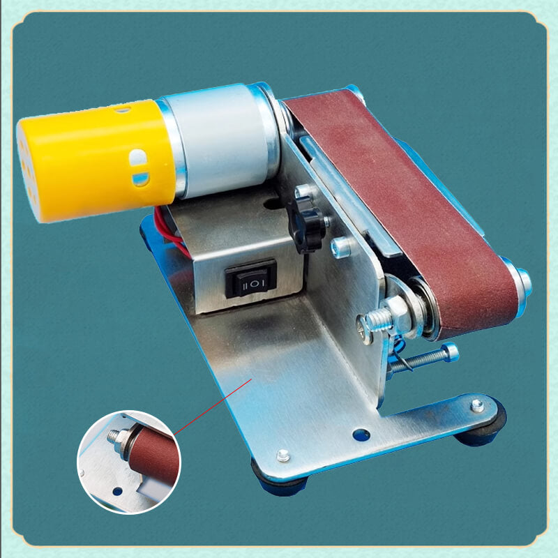 ⚙️🧰 50% RABATT! Mini-Elektrobandschleifer mit Schwabbelrädern – Kompakt, leise & vielseitig – Perfekt für Holzbearbeitung, Modellbau, Messerschärfen & Metallpolitur ✨
