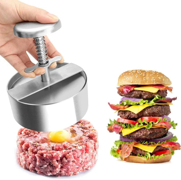 🍔 50% RABATT JETZT! Manuelle Fleischpresse für Burger Patties – Aus 304 Edelstahl, Spülmaschinenfest & Antihaft ✨