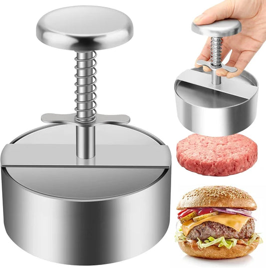 🍔 50% RABATT JETZT! Manuelle Fleischpresse für Burger Patties – Aus 304 Edelstahl, Spülmaschinenfest & Antihaft ✨
