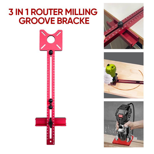 🔧 50% RABATT! 💥 3-in-1 Router-Fräsen-Nut-Halterung – Verstellbar & mit Skalen – Ideal für präzise Fräsarbeiten, Nuten und Falze – robust, stabil & vielseitig – inklusive kostenlosem Versand 📦✨🛠️