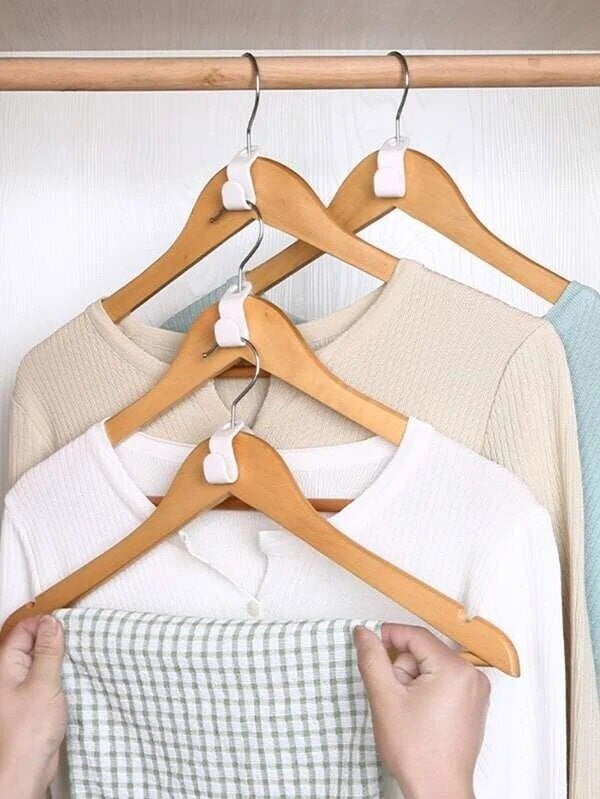 ❄️Sommerfrische 50 % Rabatt!👚Platzsparende Kleiderbügel-Verbinder – Intelligente Bügelhaken für mehr Schrankplatz und ordentlichere Kleiderorganisation