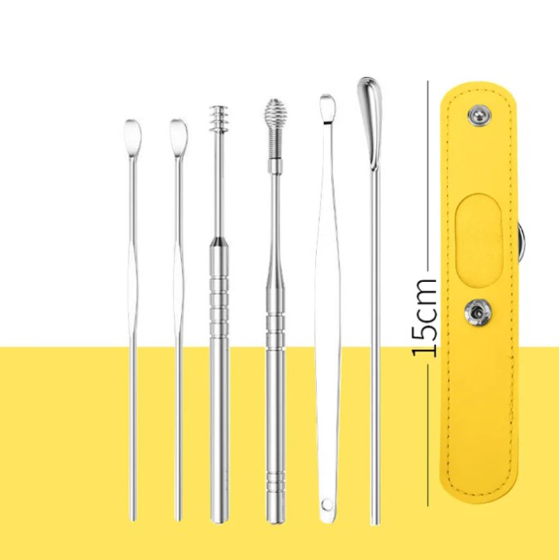 📢50% zeitlich begrenzter Rabatt📢Tragbares Edelstahl-Ohrlöpfel 6-Stück-Set - Spiral-Ohrwerkzeug✨