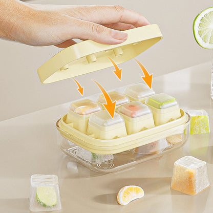 ❄️🧊 Mini-Eiswürfelform mit 6 Fächern – Lebensmittelecht, flexibel & leicht zu lösen – Perfekt für Getränke, Smoothies und Cocktails 🍹