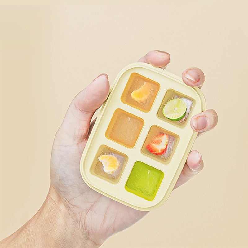 ❄️🧊 Mini-Eiswürfelform mit 6 Fächern – Lebensmittelecht, flexibel & leicht zu lösen – Perfekt für Getränke, Smoothies und Cocktails 🍹