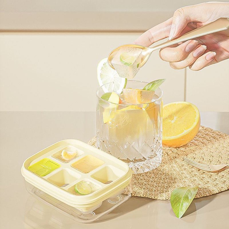 ❄️🧊 Mini-Eiswürfelform mit 6 Fächern – Lebensmittelecht, flexibel & leicht zu lösen – Perfekt für Getränke, Smoothies und Cocktails 🍹